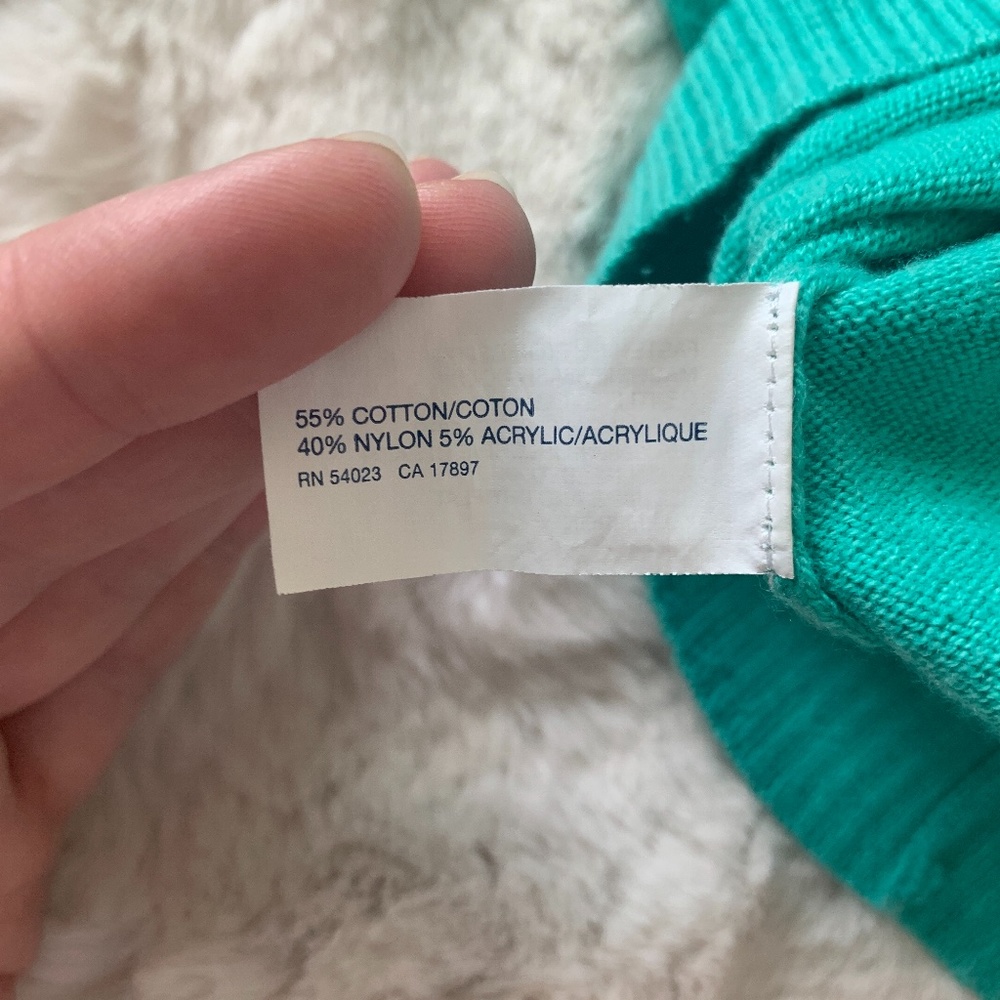 Gap Turquoise Long Sleeved Button Up Cardigan- M - Picture 10 of 10